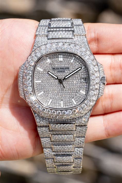 patek philippe nautilus white gold with diamonds|nautilus patek price.